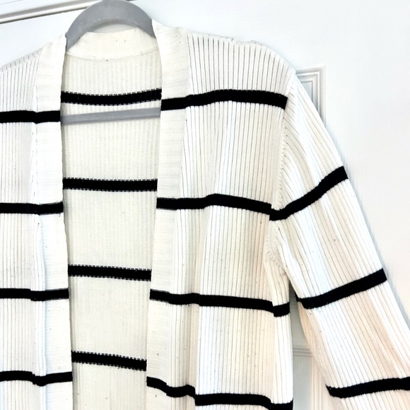 Lovaru Womens Striped Open Front Cardigan - Picture 4 of 7